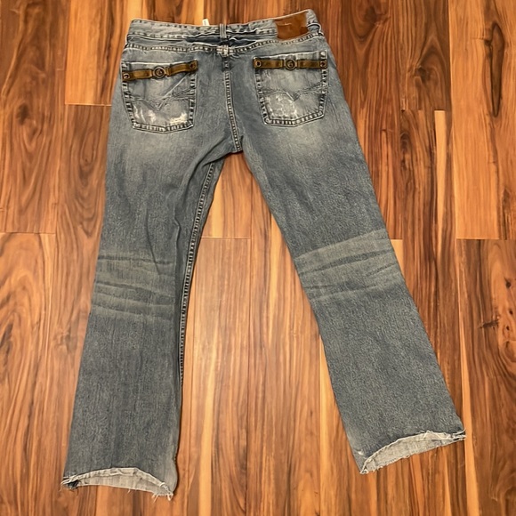 GUESS Premium Falcon Boot Cut 36 Denim Blue Jeans Pockets Buttons belt loops - Picture 2 of 8